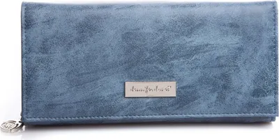 Produktbild von Jennifer Jones Damen Geldbörse Aus Weichem Kunstleder Portemonnaie Blau