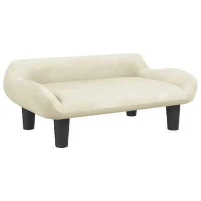 Zdjęcie produktu dla Sofa dla dzieci, kremowa, 70x40x24 cm, aksamit