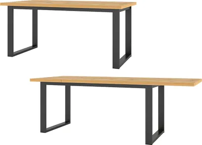 Produktbild von Ausziehbarer Esszimmer Tisch in Wotan Eiche Nb. HENDERSON-83, B/H/T ca. 170-220/76/90 cm