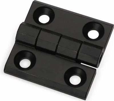 Produktbild von Metallscharnier, 48x48 mm, schwarz lackiert