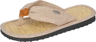 Produktbild von CINNEA® »CAMI« Wellness-Zimtdianetten mit Leinenriemen, Sandaletten, Zehentrenner, Damen, gegen Fußschweiß, Haussandalen Farbe beige Größe 40/41