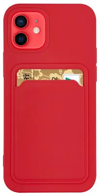 Produktbild von Hülle für iPhone 11 Pro mit Silikonkartenhalter Rot