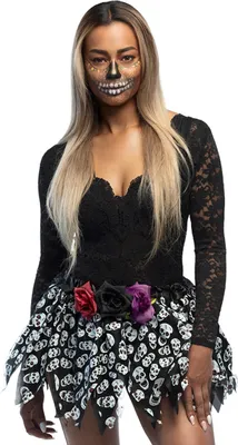 Produktbild von Petticoat/Tutu Dame Day of the Dead Calaveras (one size - M/L)