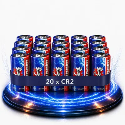 Produktbild von 20 x Wilhelm CR2 Batterien 3V Lithiumbatterie CR2A DLCR2 CR17355 Lithium Batterie Fotobatterie Photo