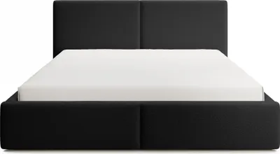 Obrázek produktu pro FEDVE čalouněná postel dvojlůžko Toreira Slim ložnice postel box 180x200 cm černá (Anthology 19)