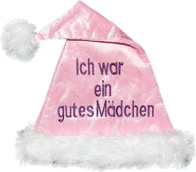 Produktbild von Nikolausmütze  rosa mit Spruch Mädchen