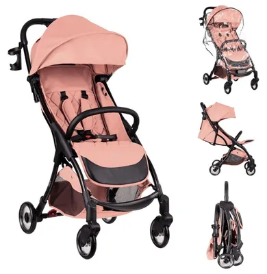 Produktbild von Kikkaboo Kinderwagen Buggy Cloe bis 22 kg Aluminiumrahmen faltbar Getränkehalter rosa pink
