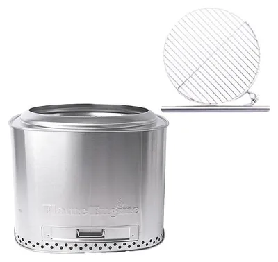 Produktbild von Flame Engine Square Buddy Feuerschale Edelstahl 50 cm viereckig rauchfrei mit Rost Art.Nr. FEB50SQ