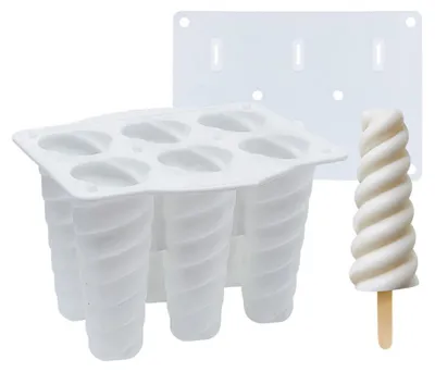 Produktbild von Eisform Silikon lebensmittelecht wiederverwendbar, DIY Eiscreme Saft, 14.9*12.3*10.1cm, BPA-frei