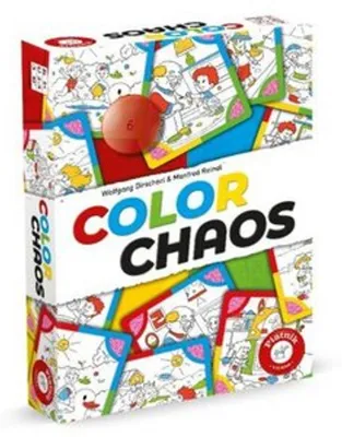 Produktbild von Piatnik Gesellschaftsspiel Color Chaos Familienspiel mit Rotfilter-Chip, 5 Varianten, ab 5 Jahren