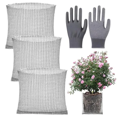 Produktbild von Elzusha – Set aus 3 Edelstahl-Wühlmausfallen mit Handschuhen