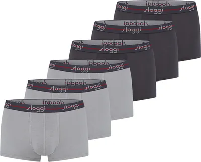 Produktbild von sloggi 6er Pack men Start Hipster Short / Pant Extra weiches Taillenband, gedoppelte Verarbeitung im Schrittbereich, Lässiges Design