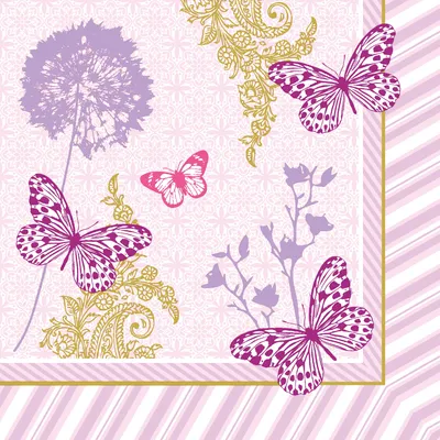 Produktbild von Papstar Servietten Charlene lila 40x40cm 3lagig 20 Stück