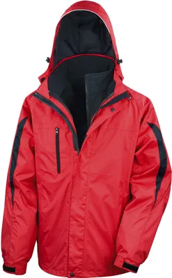 Produktbild von Result R400M | Herren 3 in 1 Softshell Journey Jacke - Farbe: Red/Black - Größe: 3XL