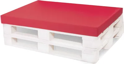 Produktbild von Palettenkissen 120x80cm  | sitzkissen | europaletten | Bodenkissen für Kinder | Balkon-Bodenkissen | Gartenkissen | palettenkissen outdoor Rot