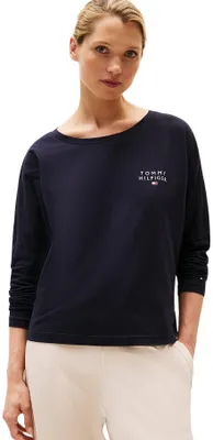 Productafbeelding van Tommy Hilfiger dames lang袖shirt, basic model, blauw (Desert Sky), maat M