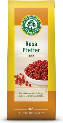 Immagine prodotto di Pepe rosa macinato, confezione da 6 pezzi da 25g ciascuno