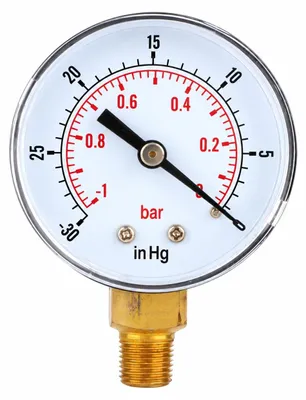 Vakuummanometer -1-0bar, 50mm, 1/8 BSPT, Messing