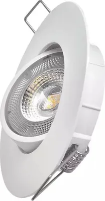 Obrázok produktu pre EMOS Biele LED bodové svietidlo 5W s výklopným rámčekom Economy+ Farba svetla: Denná biela ZD3122