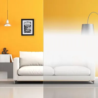 Produktbild von DIMEXACT - DIMEXACT Klebefolie Milchglas für Fenster als Sichtschutz, Milchglas horizontal Abgestuft, Breite 1,52 m, Rolle -152 cm x 10 m - en Rouleau