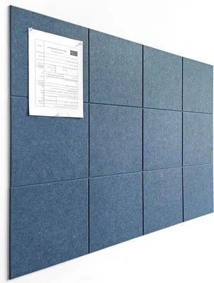 Image de Panneau d'affichage en feutre (lot de 12) de couleur bleu océan