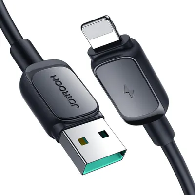 Produktbild von Joyroom Multi-Color Series A14 Lightning / USB-A 2.4A Kabel 2 m - Schwarz