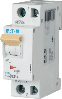 Immagine prodotto di Interruttore Eaton LS 10 kA C 13 A/1 polo + N 1,5 TE Eaton PLSM-C13/1N-MW, 1 pz.