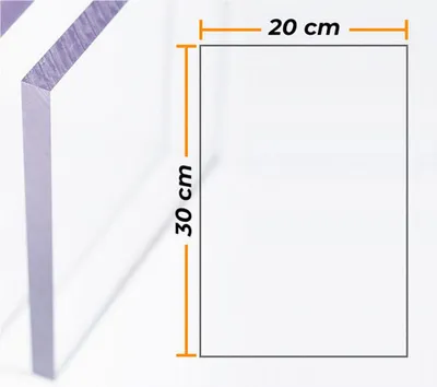 Produktbild von Schild Compossar Durchsichtig Polycarbonat 4 mm 20 x 30 cm