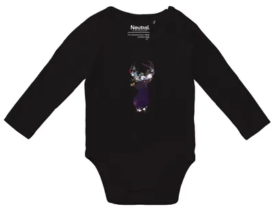 Produktbild von Huuraa Baby Body Hirsch Silhouette 68 Black  Baumwolle Fairtrade Langarmbody Geschenkidee