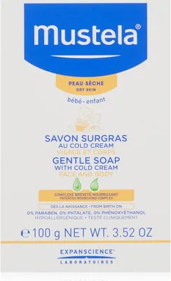 Imagen del producto de Jabón suave para niños, para rostro y cuerpo (con crema hidratante), 100 g