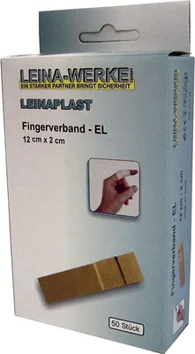Produktbild von LEINAPLAST Fingerverband 120 x 20 mm elastisch hautfarbe 50 Stück