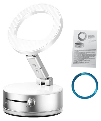 Produktbild von Vacuum Magnetic Car Phone Holder 360° Rotatable Suction Cup Phone Mount for Car Kitchen Bathroom White