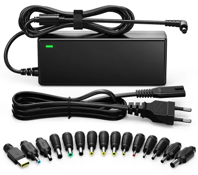 Obrázek produktu pro 90W univerzální nabíječka pro notebook, AC adaptér, nabíjecí kabel s 15 různými konektory