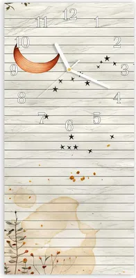 Produktbild von Wanduhr aus Glas mit Motiv Natur Notizblock- 30 x 60 cm - inkl. Aufhängesystem