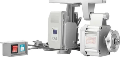 Image de Moteur pour machine à coudre - Moteur industriel - 550 W - 220 V - 4500 tr/min - Vitesse réglable - Léger 0,38 kg - Argent