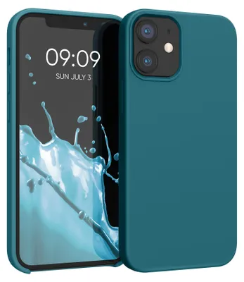 Produktbild von kwmobile Handyhülle für iPhone 12 mini Hülle, für iPhone 12 mini Case - Hülle Silikon - kabelloses Laden - Petrol matt