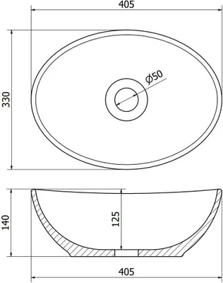 Immagine prodotto di Mexen Elza lavabo da appoggio 40 x 33 cm, cappuccino opaco - 21014064