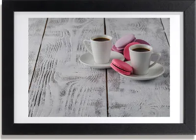 Produktbild von Bild 30x20 MDF-Rahmen, Wandkunst Kaffee und Kuchen