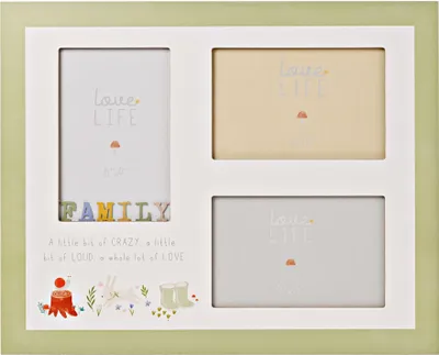 Produktbild von Love Life 3 Blenden Collage Rahmen - Familie WD1489 (One Size) (Green)