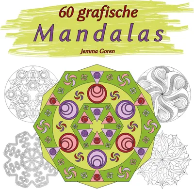 Produktbild von Malbuch für Erwachsene mit 60 grafischen Mandalas – jedes Blatt einseitig gedruckt