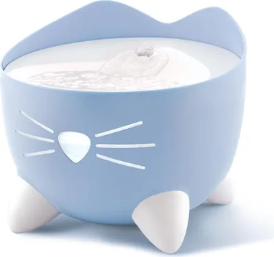 Image de Fontaine Pixi, fontaine pour chat, bleu clair, 2.5l, 22x22x19.5 cm