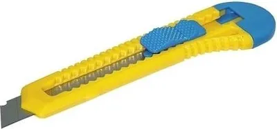Produktbild von Donau-Messer aus Kunststoff, 18 mm, Verriegelung, gelb-blau