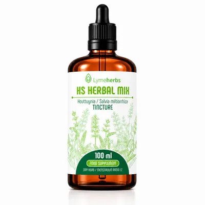 Produktbild von HS Kräutermischung Tinktur 1:2 (100ml), KI-generiertes Bild