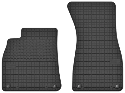 Produktbild von Gummi-Fußmatten Vorne für Audi A6 C8 2018- (Van/Kombi/Limousine) – 2-tlg, Schwarz, passgenau – Wielganizator SolidTread
