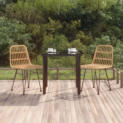 Produktbild von 3-tlg. Garten-Essgruppe Poly Rattan , Gartenmöbel-Sets Design 2024