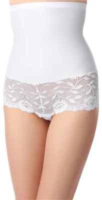 Produktbild von Bellivalini Damen Slip Miederslip figurformend Bauch Weg Effekt Shapewear BLV50-104 (Weiß, L )