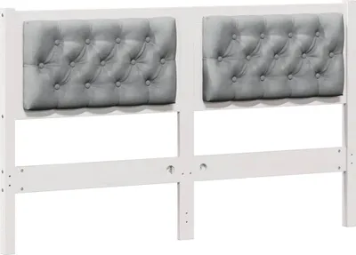 Produktbild von vidaXL Kopfteil Sonstiges Weiß und Hellgrau 140 cm Massivholz Kiefer