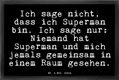 Produktbild von Mr. & Mrs. Panda fußmatte Ich sage nicht, dass... 40 x 60 cm - Schwarz - Geschenk, Schmutzmatte, Bodenvorleger, Schmutzfangmatte, Fußabtreter, Sprüche, teppichmatte