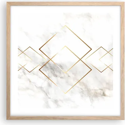 Produktbild von Gerahmtes Poster - Rahmen in heller Eiche - Abstraktion modern - 50x50 cm - Wand Bild - Wanddeko - Wandbilder - Wandposter - Bilderrahmen - Bilder - Kunstdruck - Wandbild - P2NAC50x50-4022