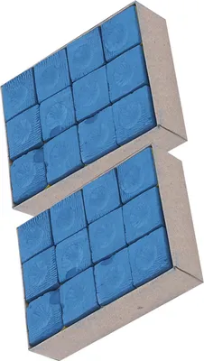 Image de 24 pièces NoSlip Craie pour queue de billard Accessoires pour billard Craies pour queue (bleues)